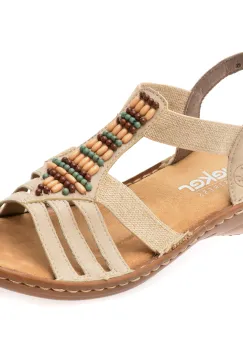 Sandale RIEKER bej, 60851, din piele ecologica imagine