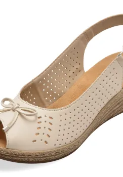 Sandale RIEKER bej, 624H1, din piele naturala imagine