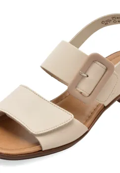 Sandale RIEKER bej, 62663, din piele naturala imagine