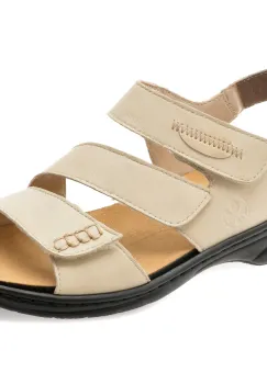 Sandale RIEKER bej, 64573, din piele naturala imagine