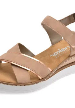 Sandale RIEKER bej, V38G9, din piele ecologica imagine