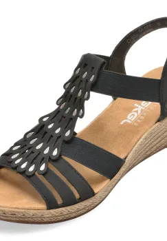 Sandale RIEKER bleumarin, 62436, din piele ecologica imagine