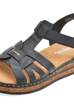 Sandale RIEKER bleumarin, 62918, din piele ecologica imagine