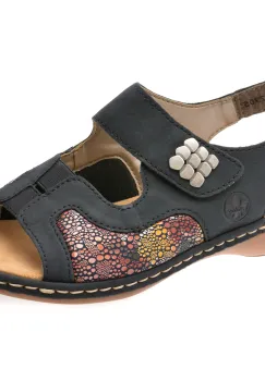 Sandale RIEKER bleumarin, 65989, din piele ecologica imagine
