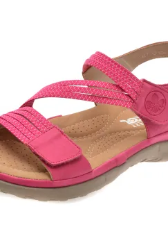 Sandale RIEKER fucsia, 64870, din piele ecologica imagine