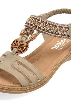 Sandale RIEKER gri, 61855, din piele ecologica imagine