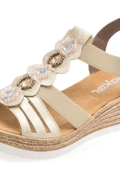 Sandale RIEKER gri, 619B2, din piele ecologica imagine