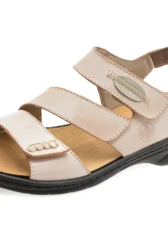 Sandale RIEKER gri, 64573, din piele naturala imagine