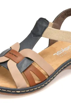 Sandale RIEKER multicolor, 65918, din piele ecologica imagine