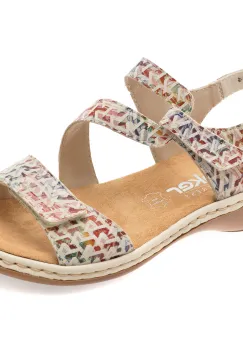 Sandale RIEKER multicolor, 659C7, din piele naturala imagine