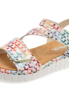 Sandale RIEKER multicolor, V1364, din material textil imagine