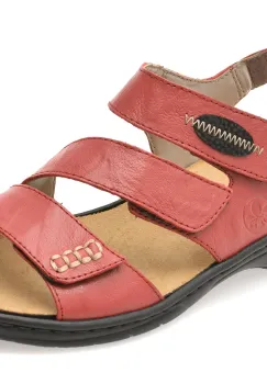 Sandale RIEKER rosii, 64573, din piele naturala imagine