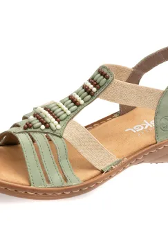 Sandale RIEKER verzi, 60851, din piele ecologica imagine