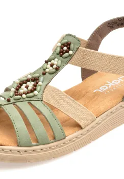 Sandale RIEKER verzi, V9120, din piele ecologica imagine