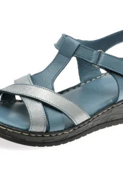 Sandale ROMAX albastre, 10214, din piele naturala imagine