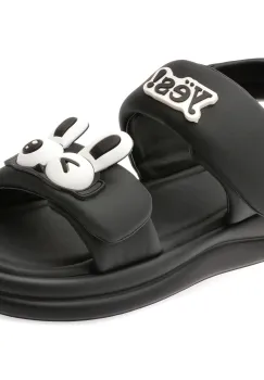 Sandale SELECTION KIDS negre, 25812, din piele ecologica imagine