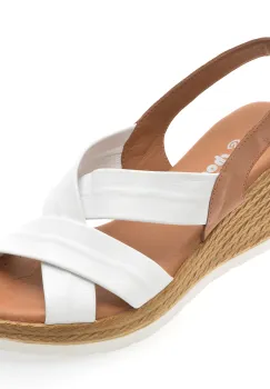 Sandale SHOOZY albe, EV4031, din piele naturala imagine
