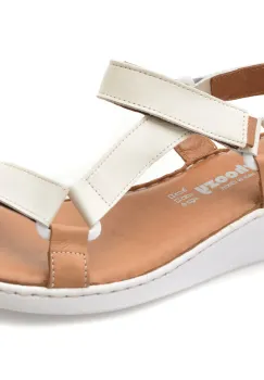 Sandale SHOOZY albe, EV4041, din piele naturala imagine