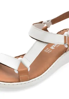 Sandale SHOOZY albe, EV4041, din piele naturala imagine