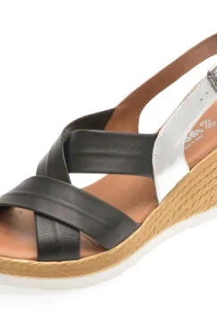 Sandale SHOOZY negre, EV4031, din piele naturala imagine