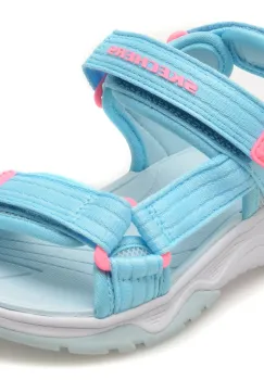Sandale SKECHERS albastre, 114713, din piele ecologica imagine