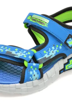 Sandale SKECHERS albastre, 402161L, din piele ecologica imagine