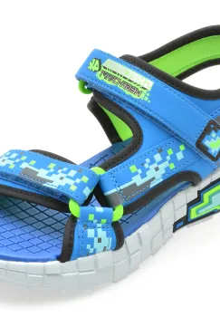Sandale SKECHERS albastre, 402161L, din piele ecologica imagine