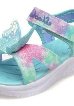 Sandale SKECHERS albastre, JUMPSTERS, din piele ecologica imagine