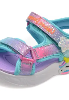 Sandale SKECHERS albastre, UNICORN DREAMS, din material textil imagine