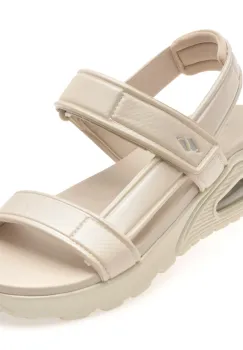 Sandale SKECHERS bej, UNO, din piele ecologica imagine