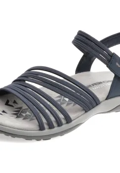 Sandale SKECHERS bleumarin, REGGAE SLIM, din material textil imagine