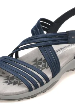 Sandale SKECHERS bleumarin, REGGAE SLIM, din material textil imagine