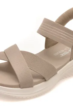 Sandale SKECHERS gri, 119975, din material textil imagine