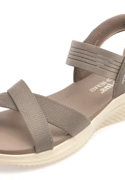 Sandale SKECHERS gri, 119975, din material textil imagine
