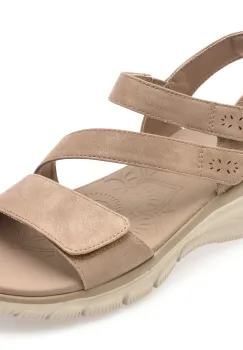 Sandale SKECHERS gri, 163532, din piele ecologica imagine