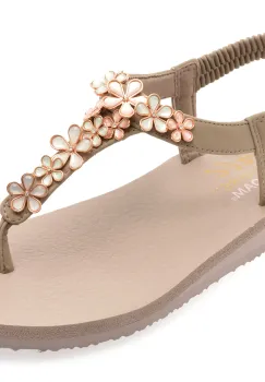 Sandale SKECHERS gri, 32922, din piele ecologica imagine