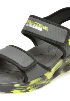 Sandale SKECHERS gri, 407032L, din piele ecologica imagine
