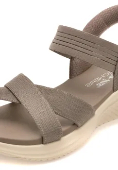 Sandale SKECHERS gri, ULTRA FLEX 3.0, din material textil imagine