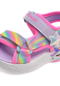 Sandale SKECHERS mov, UNICORN DREAMS, din material textil imagine
