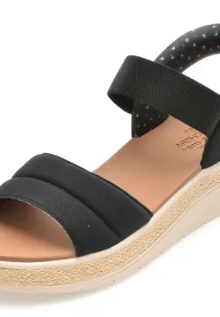 Sandale SKECHERS negre, 114413, din material textil imagine