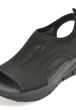Sandale SKECHERS negre, 119236, din material textil imagine