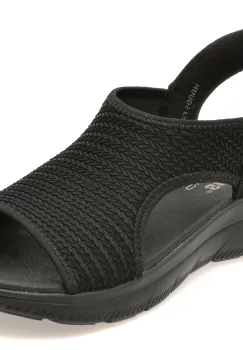 Sandale SKECHERS negre, 119519, din material textil imagine