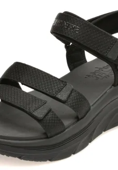 Sandale SKECHERS negre, 119828, din material textil imagine