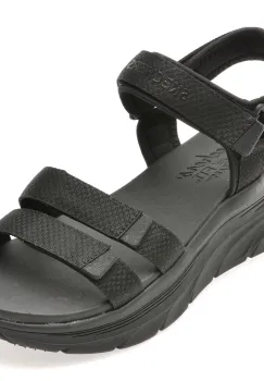 Sandale SKECHERS negre, 119828, din material textil imagine
