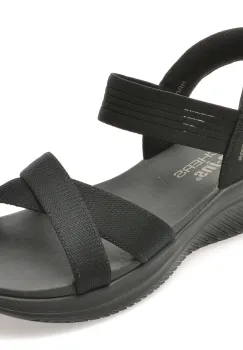 Sandale SKECHERS negre, 119975, din material textil imagine