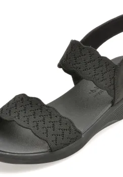 Sandale SKECHERS negre, 163165, din material textil imagine