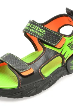 Sandale SKECHERS negre, 402121L, din piele ecologica imagine