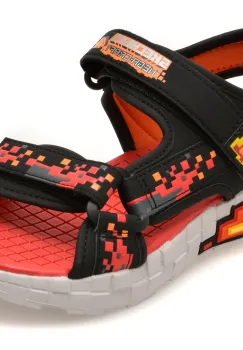 Sandale SKECHERS negre, 402161L, din piele ecologica imagine