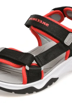 Sandale SKECHERS negre, 407013L, din material textil imagine
