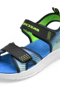 Sandale SKECHERS negre, 407034L, din piele ecologica imagine